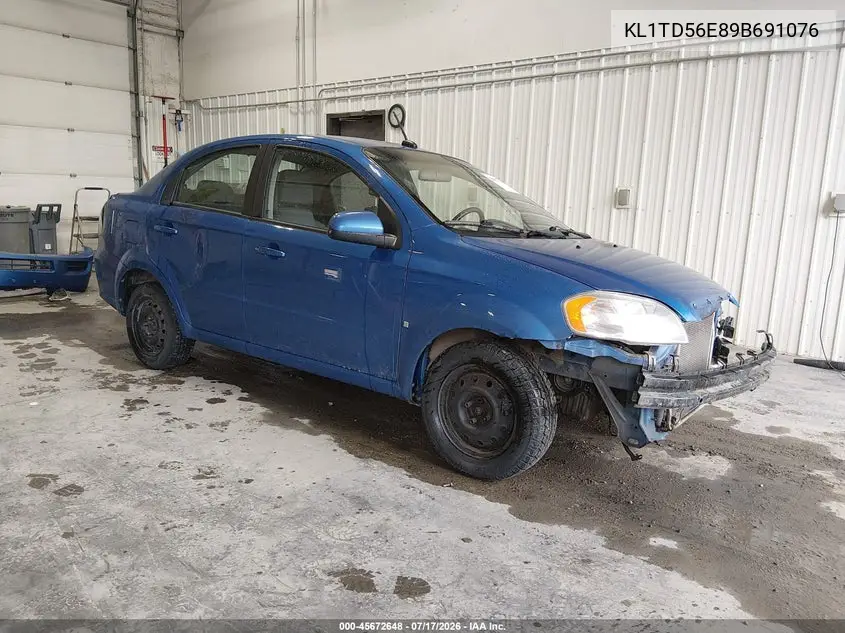 2009 Chevrolet Aveo Ls VIN: KL1TD56E89B691076 Lot: 45672648