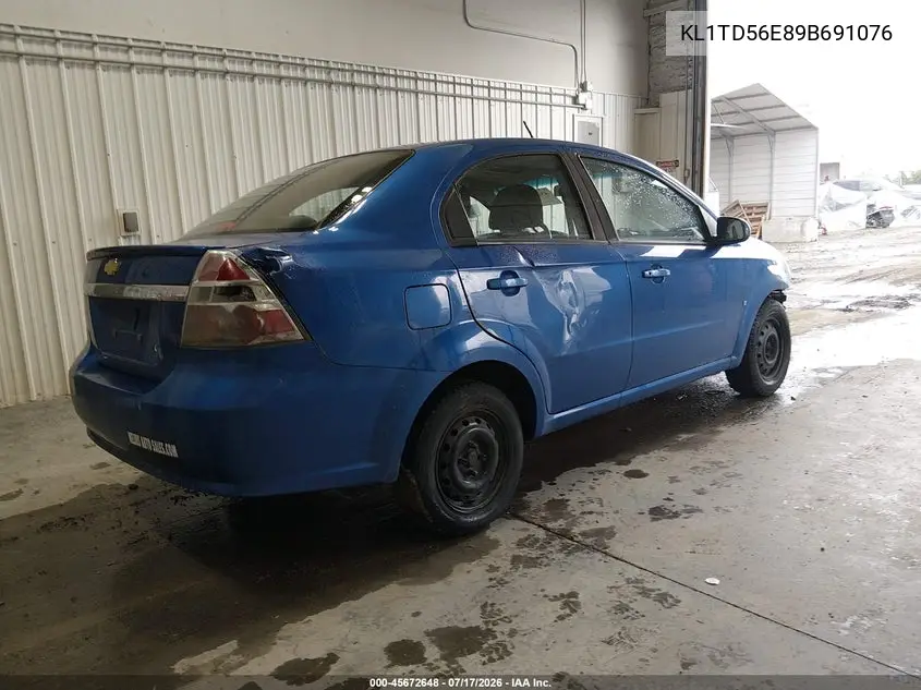 2009 Chevrolet Aveo Ls VIN: KL1TD56E89B691076 Lot: 45672648