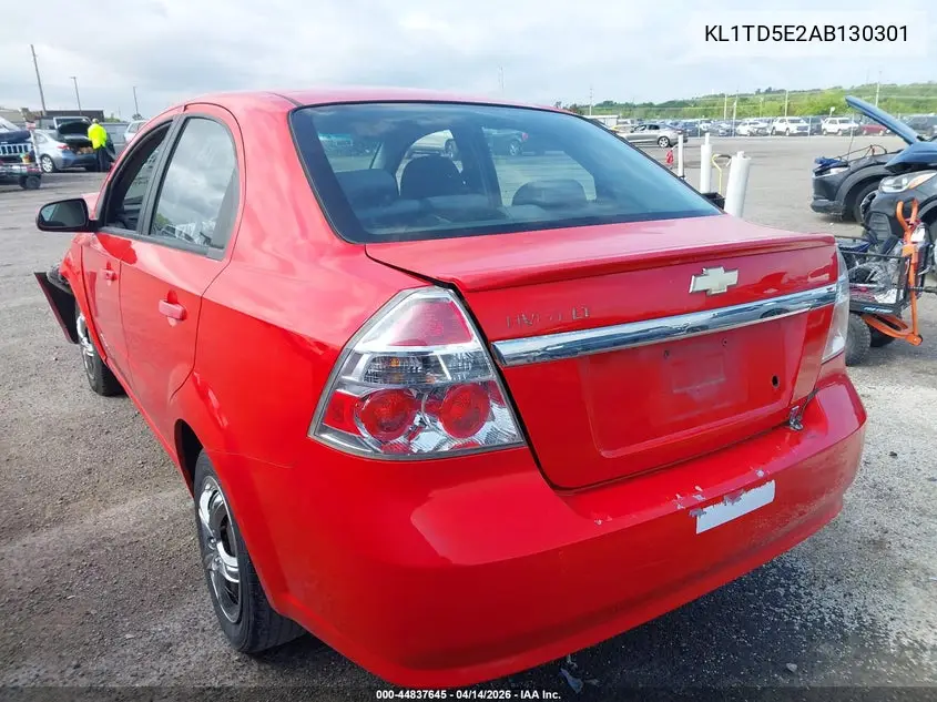 2010 Chevrolet Aveo VIN: KL1TD5E2AB130301 Lot: 44837645