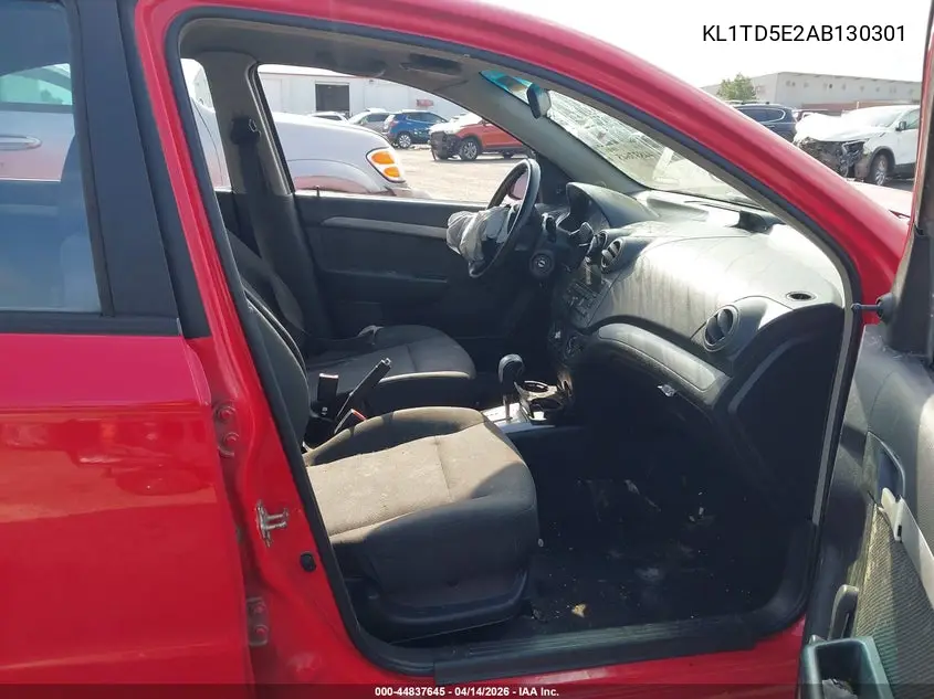 2010 Chevrolet Aveo VIN: KL1TD5E2AB130301 Lot: 44837645
