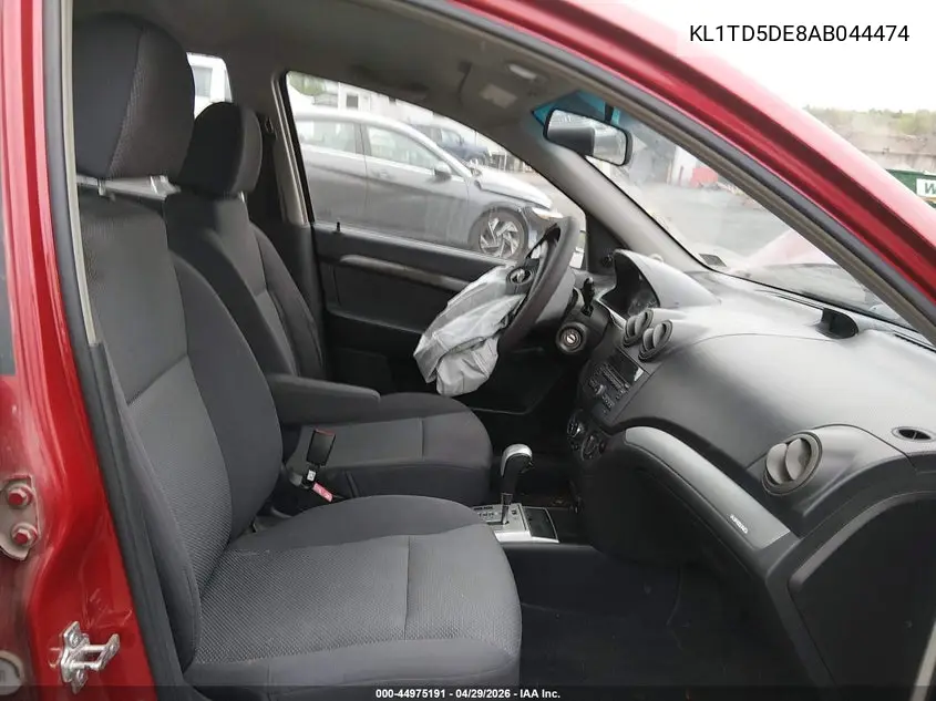 2010 Chevrolet Aveo Lt VIN: KL1TD5DE8AB044474 Lot: 44975191