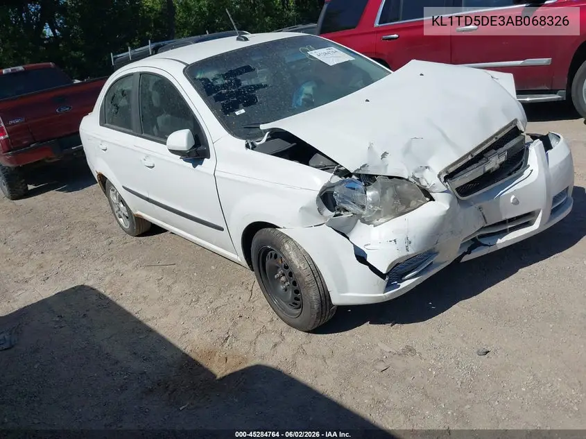 2010 Chevrolet Aveo Lt VIN: KL1TD5DE3AB068326 Lot: 45284764