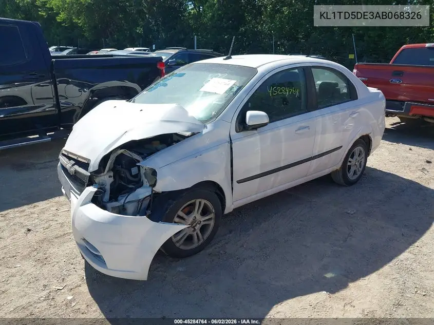2010 Chevrolet Aveo Lt VIN: KL1TD5DE3AB068326 Lot: 45284764