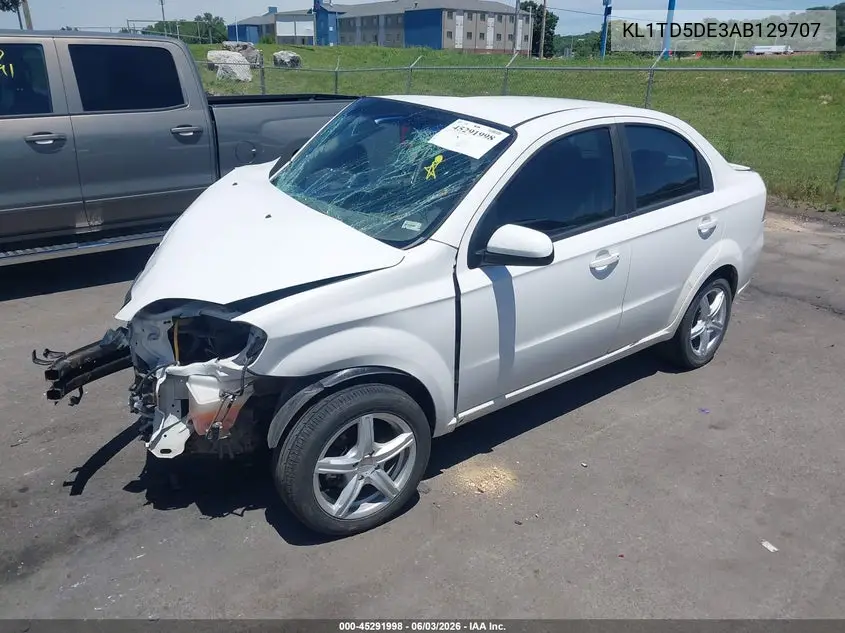 2010 Chevrolet Aveo Lt VIN: KL1TD5DE3AB129707 Lot: 45291998