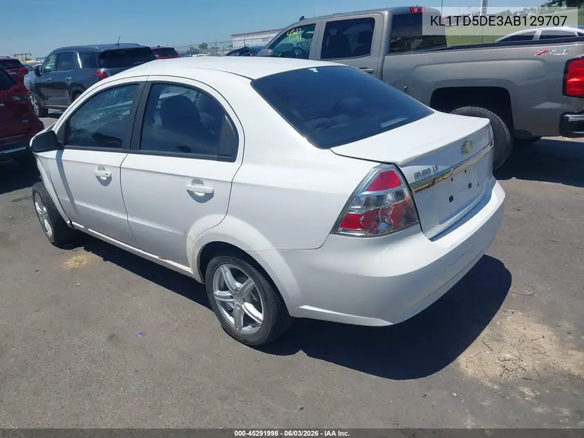 2010 Chevrolet Aveo Lt VIN: KL1TD5DE3AB129707 Lot: 45291998