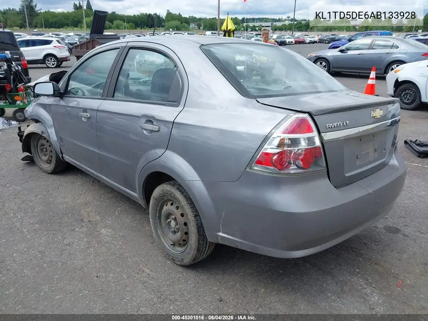 2010 Chevrolet Aveo Lt VIN: KL1TD5DE6AB133928 Lot: 45301016
