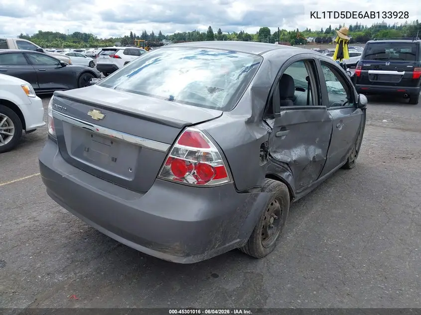 2010 Chevrolet Aveo Lt VIN: KL1TD5DE6AB133928 Lot: 45301016
