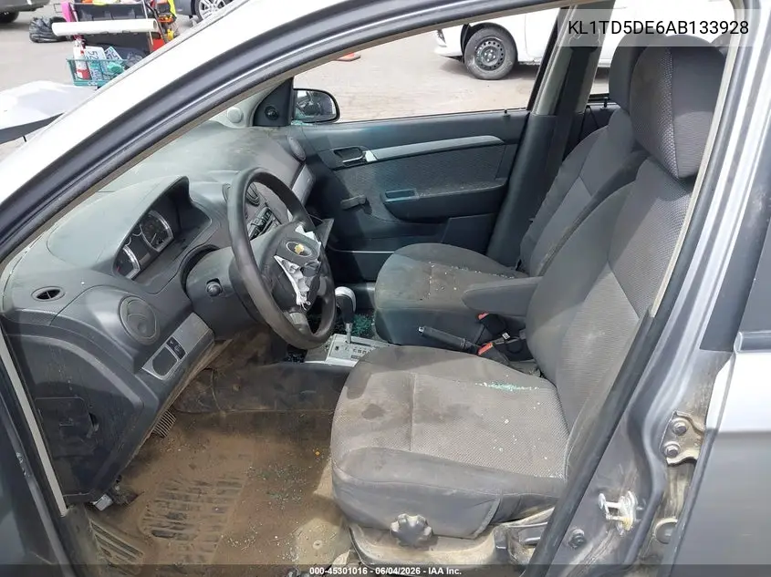 2010 Chevrolet Aveo Lt VIN: KL1TD5DE6AB133928 Lot: 45301016