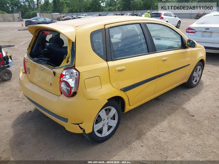 2010 Chevrolet Aveo Lt VIN: KL1TD6DE2AB111060 Lot: 45314426