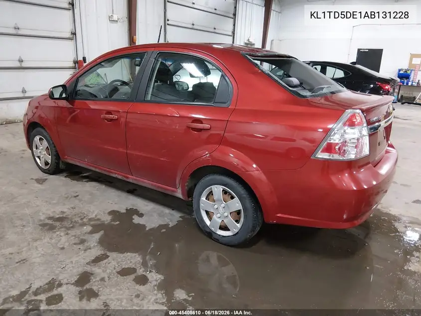 2010 Chevrolet Aveo Lt VIN: KL1TD5DE1AB131228 Lot: 45408610