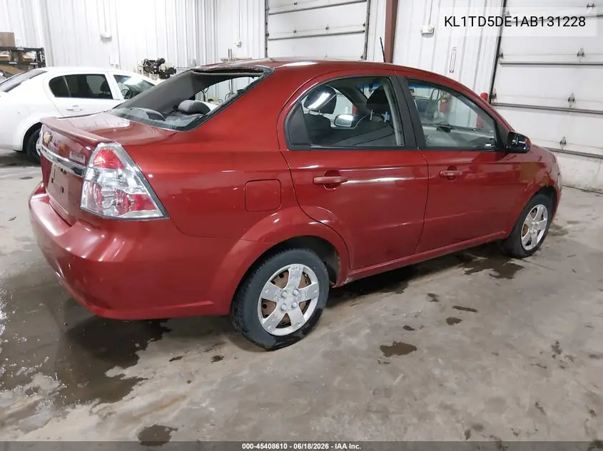 2010 Chevrolet Aveo Lt VIN: KL1TD5DE1AB131228 Lot: 45408610