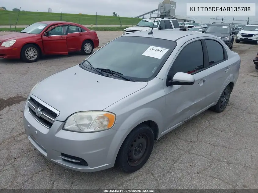 2010 Chevrolet Aveo Ls VIN: KL1TD5DE4AB135788 Lot: 45545011