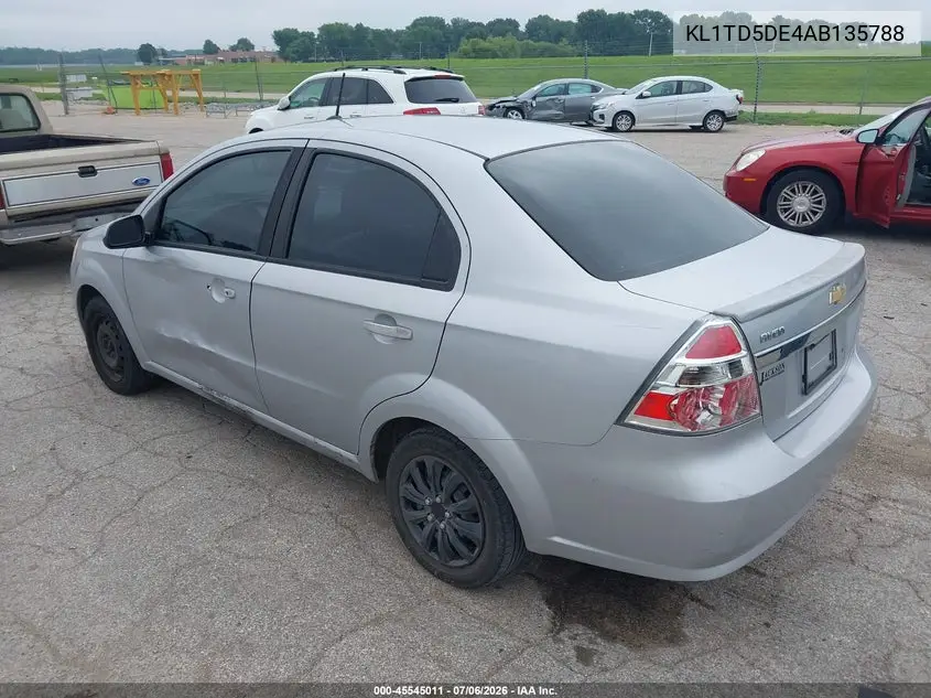 2010 Chevrolet Aveo Ls VIN: KL1TD5DE4AB135788 Lot: 45545011