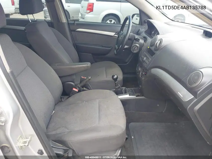 2010 Chevrolet Aveo Ls VIN: KL1TD5DE4AB135788 Lot: 45545011