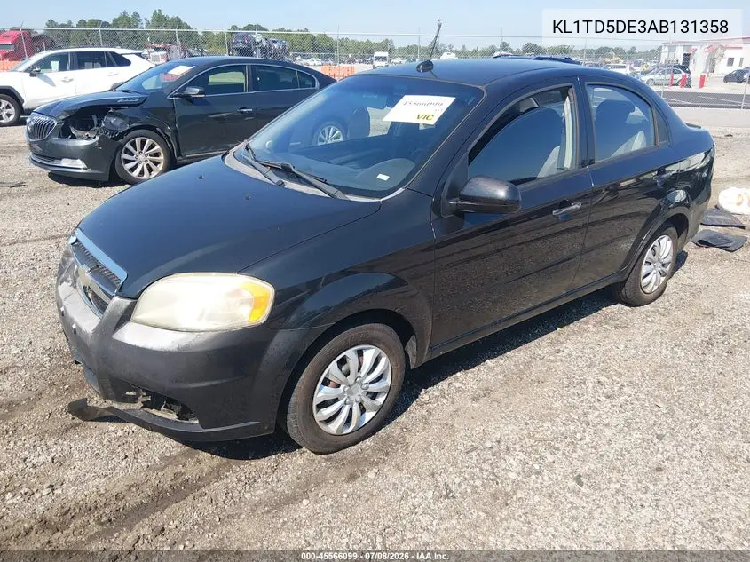 2010 Chevrolet Aveo Lt VIN: KL1TD5DE3AB131358 Lot: 45566099