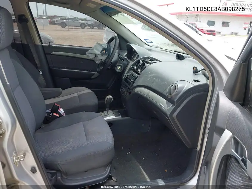 2010 Chevrolet Aveo Lt VIN: KL1TD5DE8AB098275 Lot: 45578316