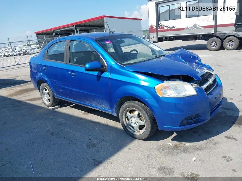 2010 Chevrolet Aveo Ls VIN: KL1TD5DE8AB126155 Lot: 45599124
