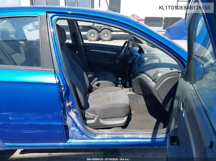 2010 Chevrolet Aveo Ls VIN: KL1TD5DE8AB126155 Lot: 45599124