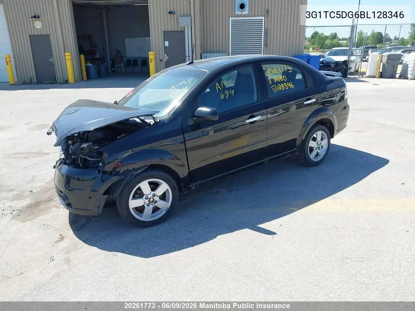 2011 Chevrolet Aveo Ls VIN: 3G1TC5DG6BL128346 Lot: 20261773