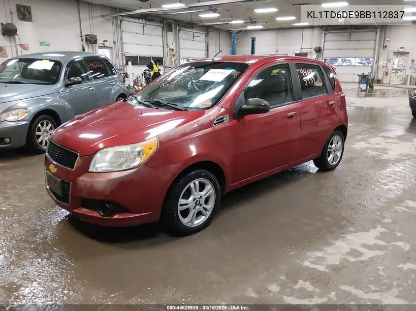 2011 Chevrolet Aveo 1Lt VIN: KL1TD6DE9BB112837 Lot: 44625939