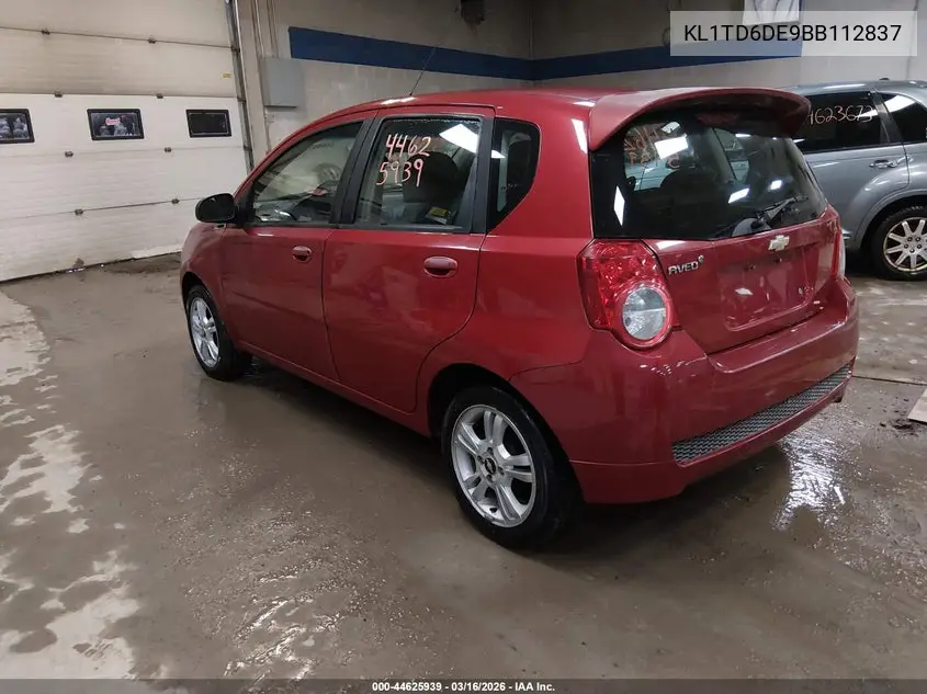 2011 Chevrolet Aveo 1Lt VIN: KL1TD6DE9BB112837 Lot: 44625939