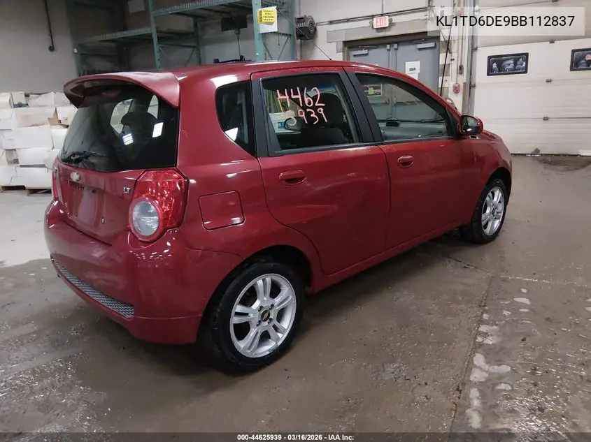2011 Chevrolet Aveo 1Lt VIN: KL1TD6DE9BB112837 Lot: 44625939