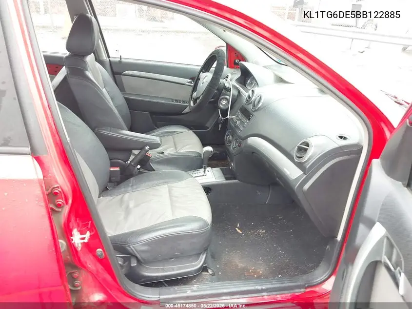 2011 Chevrolet Aveo 2Lt VIN: KL1TG6DE5BB122885 Lot: 45174850