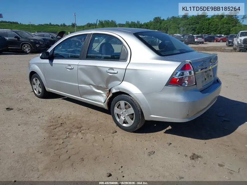 2011 Chevrolet Aveo 1Lt VIN: KL1TD5DE9BB185264 Lot: 45256066