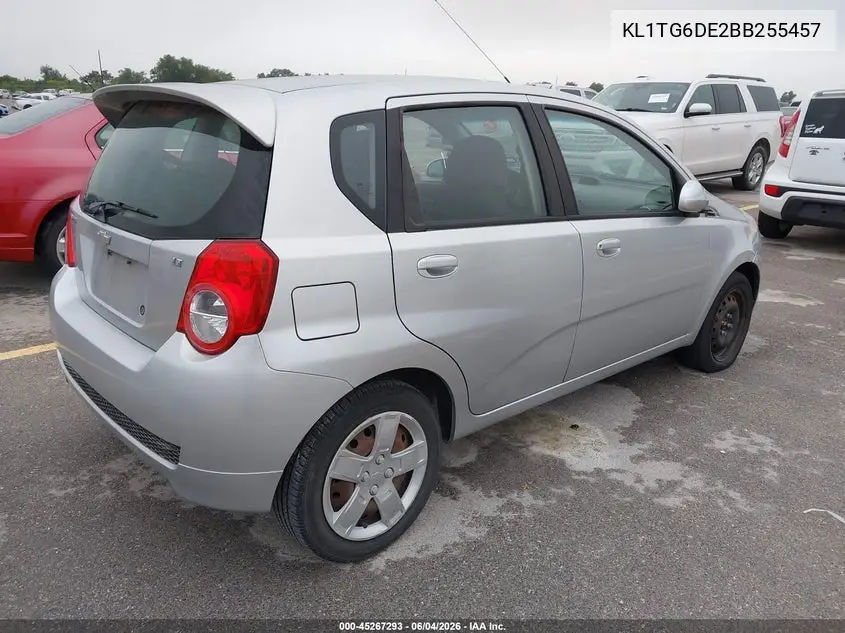 2011 Chevrolet Aveo 2Lt VIN: KL1TG6DE2BB255457 Lot: 45267293