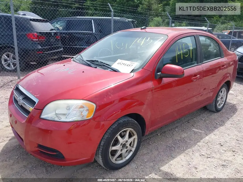 2011 Chevrolet Aveo 1Lt VIN: KL1TD5DEXBB202556 Lot: 45291457