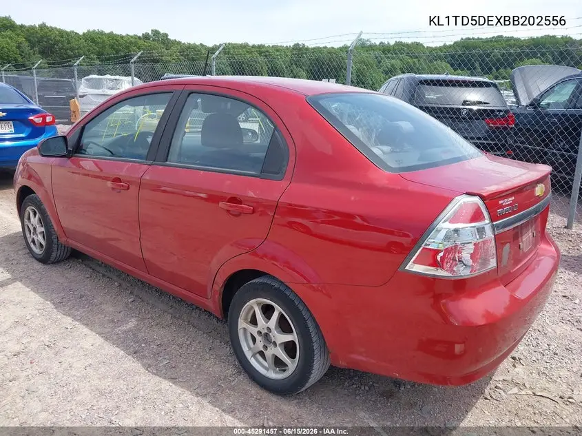 2011 Chevrolet Aveo 1Lt VIN: KL1TD5DEXBB202556 Lot: 45291457