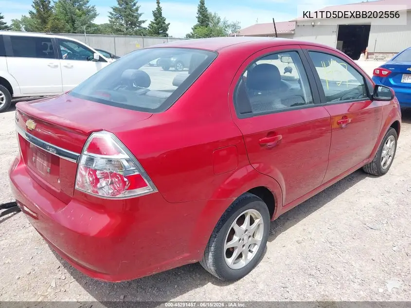 2011 Chevrolet Aveo 1Lt VIN: KL1TD5DEXBB202556 Lot: 45291457