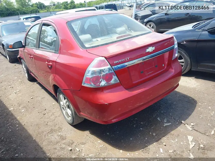 2011 Chevrolet Aveo 1Lt VIN: KL1TD5DE0BB128466 Lot: 45462619