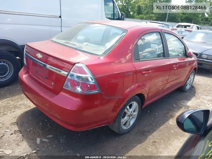 2011 Chevrolet Aveo 1Lt VIN: KL1TD5DE0BB128466 Lot: 45462619