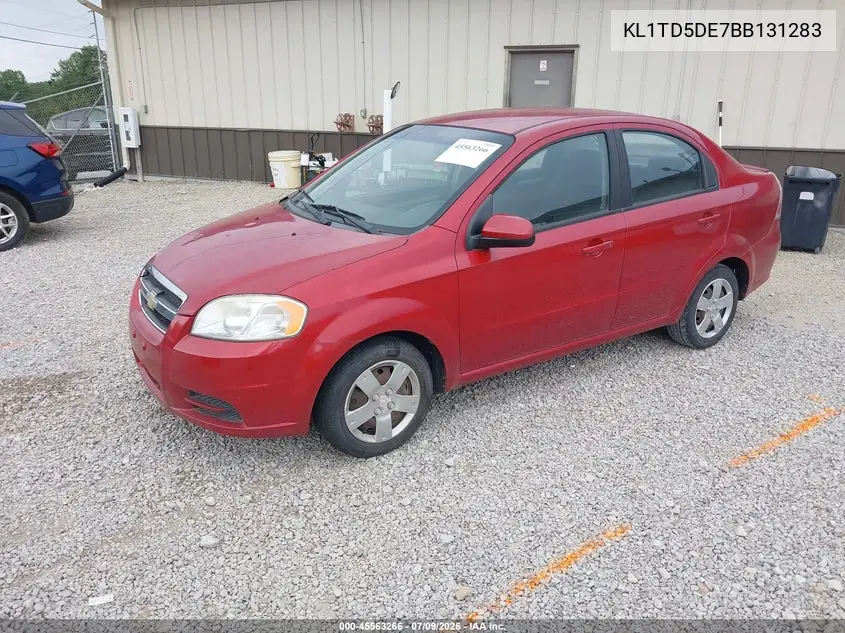 2011 Chevrolet Aveo 1Lt VIN: KL1TD5DE7BB131283 Lot: 45563266