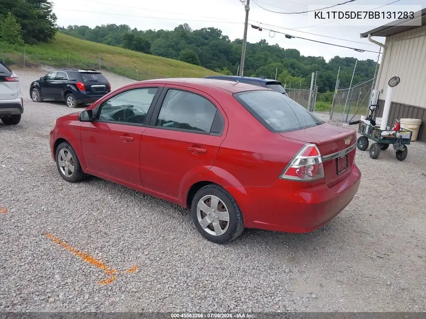 2011 Chevrolet Aveo 1Lt VIN: KL1TD5DE7BB131283 Lot: 45563266