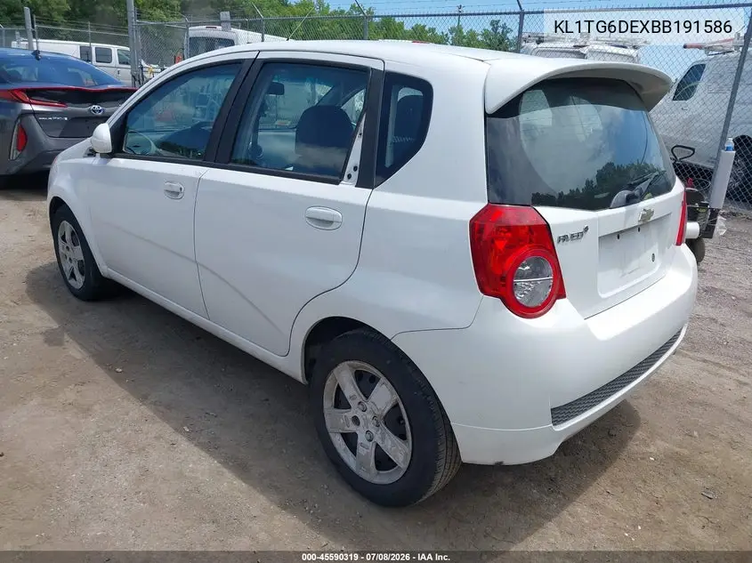 2011 Chevrolet Aveo 2Lt VIN: KL1TG6DEXBB191586 Lot: 45590319