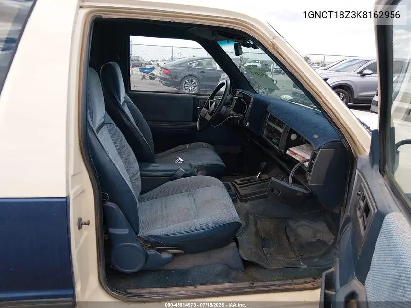 1989 Chevrolet Blazer S10 VIN: 1GNCT18Z3K8162956 Lot: 45614973