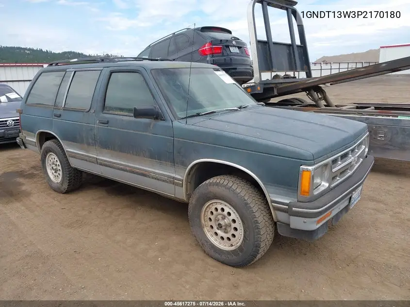 1993 Chevrolet Blazer S10 VIN: 1GNDT13W3P2170180 Lot: 45617275