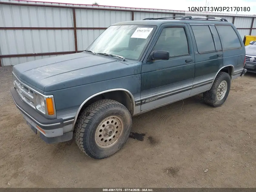 1993 Chevrolet Blazer S10 VIN: 1GNDT13W3P2170180 Lot: 45617275