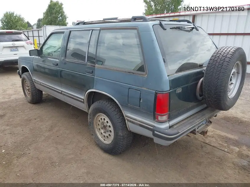 1993 Chevrolet Blazer S10 VIN: 1GNDT13W3P2170180 Lot: 45617275