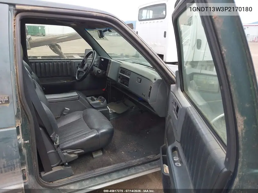 1993 Chevrolet Blazer S10 VIN: 1GNDT13W3P2170180 Lot: 45617275