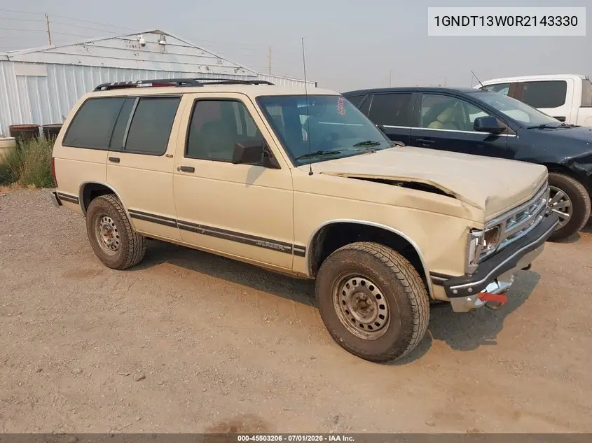 1994 Chevrolet Blazer S10 VIN: 1GNDT13W0R2143330 Lot: 45503206