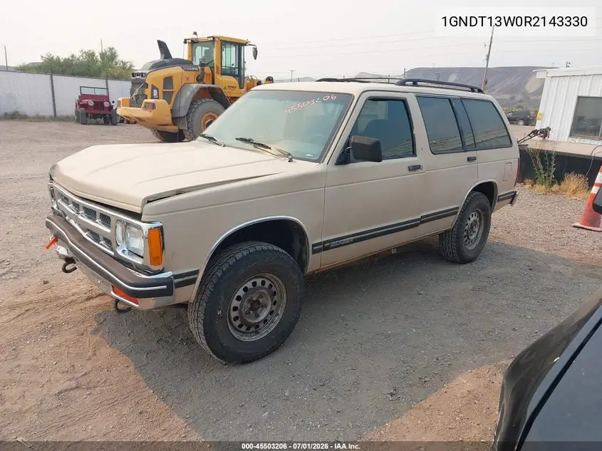 1994 Chevrolet Blazer S10 VIN: 1GNDT13W0R2143330 Lot: 45503206