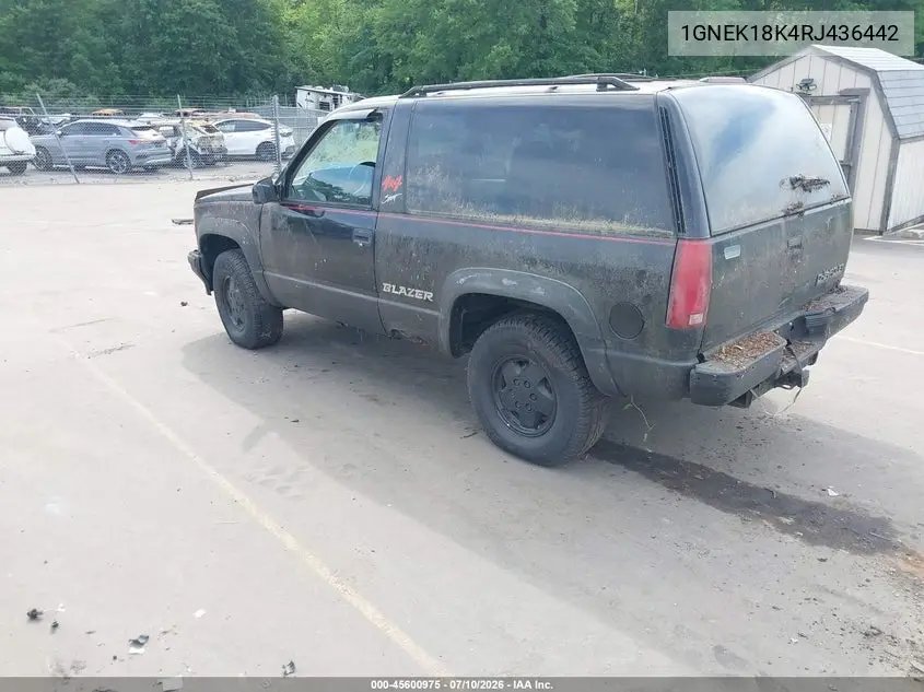 1994 Chevrolet Blazer K1500 VIN: 1GNEK18K4RJ436442 Lot: 45600975
