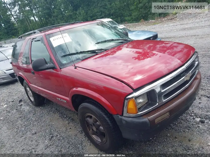1997 Chevrolet Blazer Ls VIN: 1GNCT18W6VK116681 Lot: 45424132