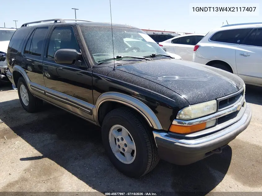 1999 Chevrolet Blazer Ls VIN: 1GNDT13W4X2117407 Lot: 45577997