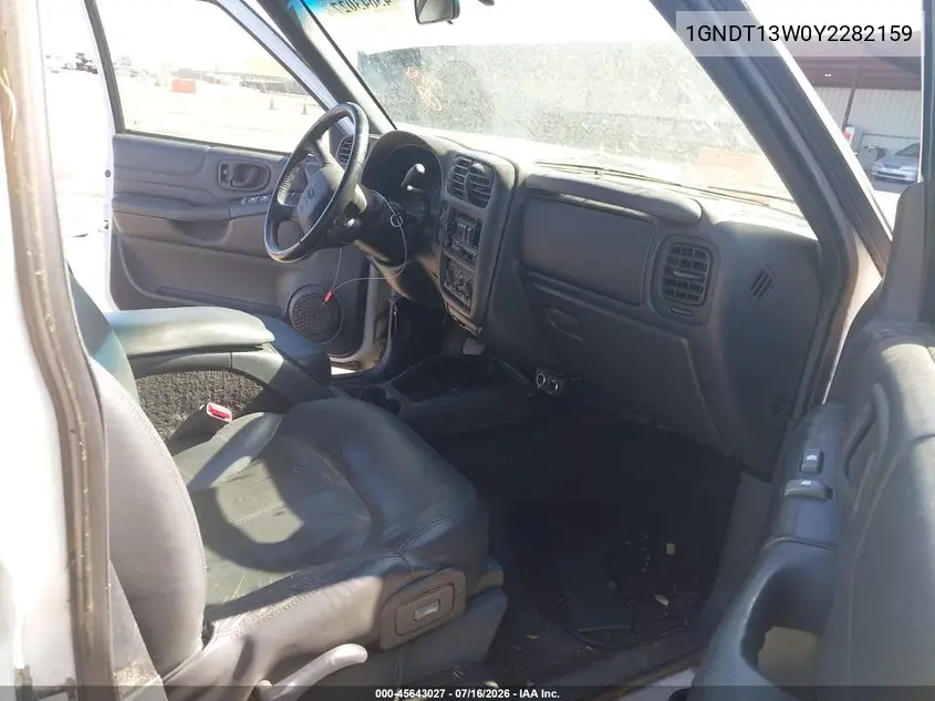 2000 Chevrolet Blazer Lt VIN: 1GNDT13W0Y2282159 Lot: 45643027