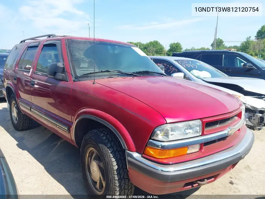 2001 Chevrolet Blazer Lt VIN: 1GNDT13W812120754 Lot: 45568565