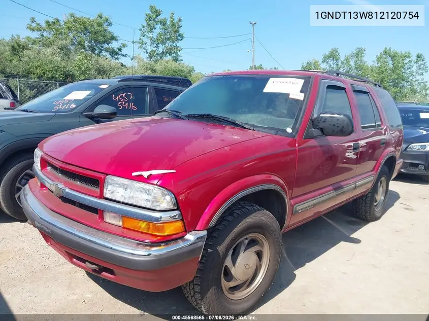 2001 Chevrolet Blazer Lt VIN: 1GNDT13W812120754 Lot: 45568565
